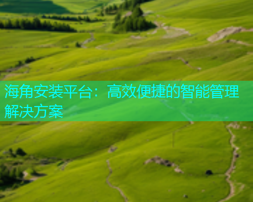 海角安装平台：高效便捷的智能管理解决方案