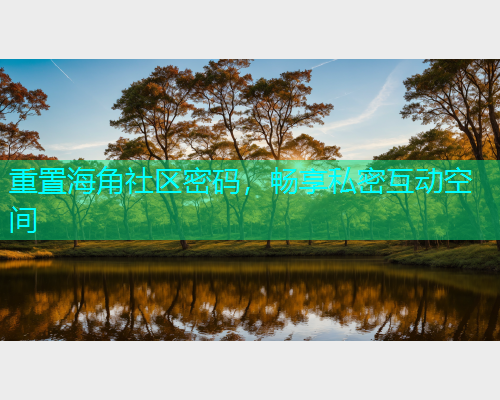 重置海角社区密码，畅享私密互动空间