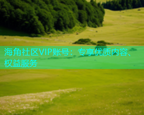 海角社区VIP账号：专享优质内容、权益服务