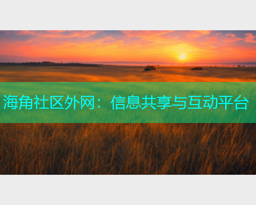 海角社区外网：信息共享与互动平台