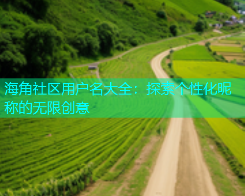 海角社区用户名大全：探索个性化昵称的无限创意