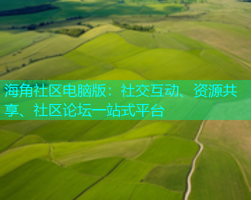 海角社区电脑版：社交互动、资源共享、社区论坛一站式平台