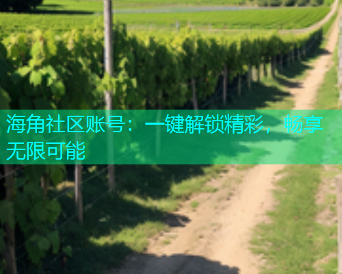 海角社区账号：一键解锁精彩，畅享无限可能